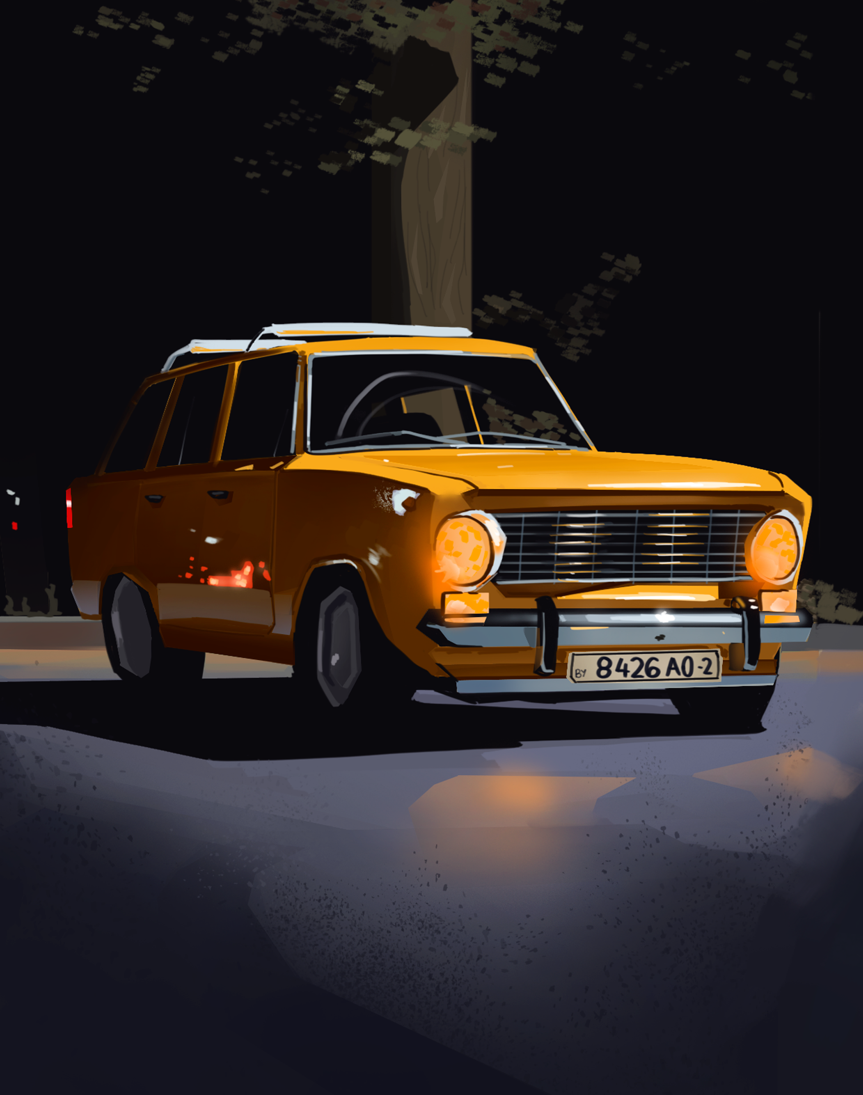 Renderizado de automóvil - Obra de arte de NESTMO